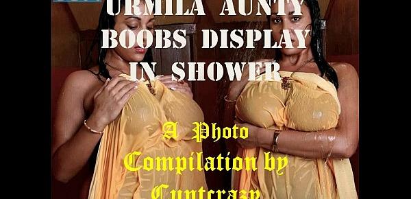  busty Urmila aunty displays her big boobs in shower